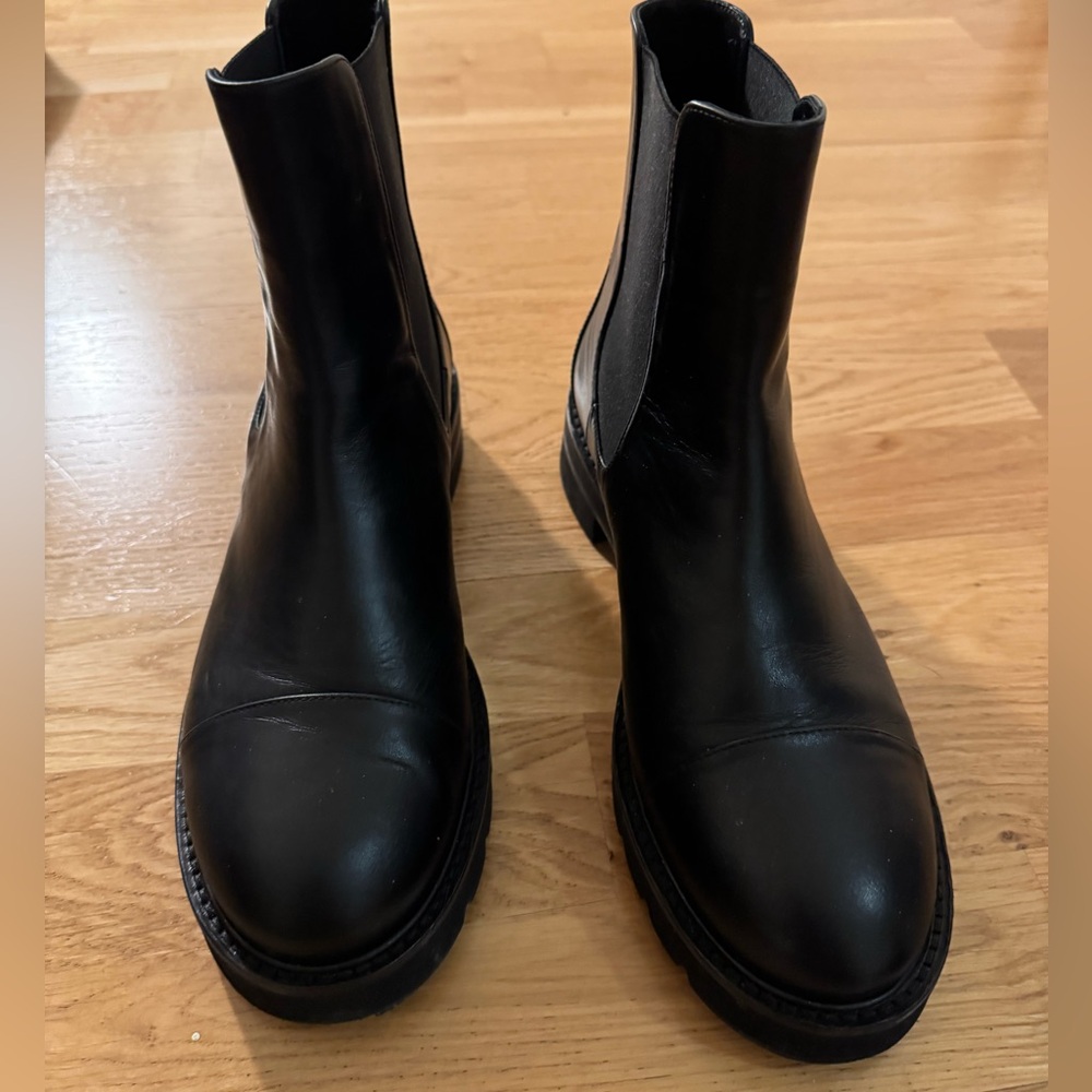 Stuart Weitzman Black Leather Boots